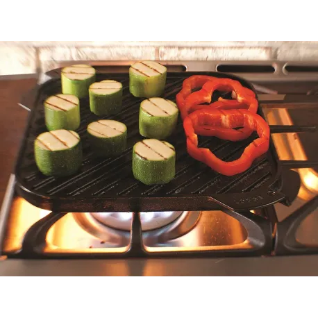 Plancha reversible rectangular hierro fundido - 50x23 cm