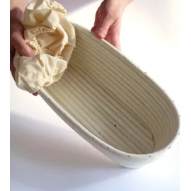 Banneton alargado de mimbre 1 kg.