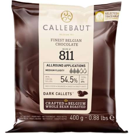 Cobertura de chocolate negro Callebaut 54,5 % - 400 g