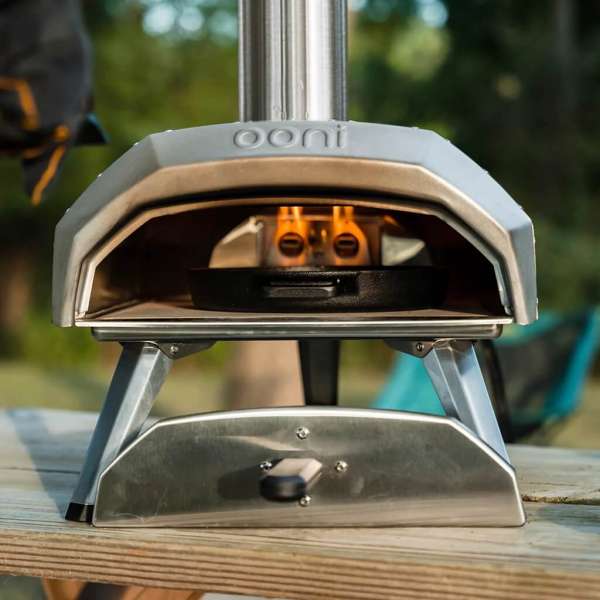 Horno para Pizza de Gas Propano Portatil Acero Inoxidable 12 Acampar  Camping 