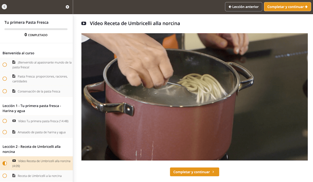 Curso Online: Pasta fresca italiana