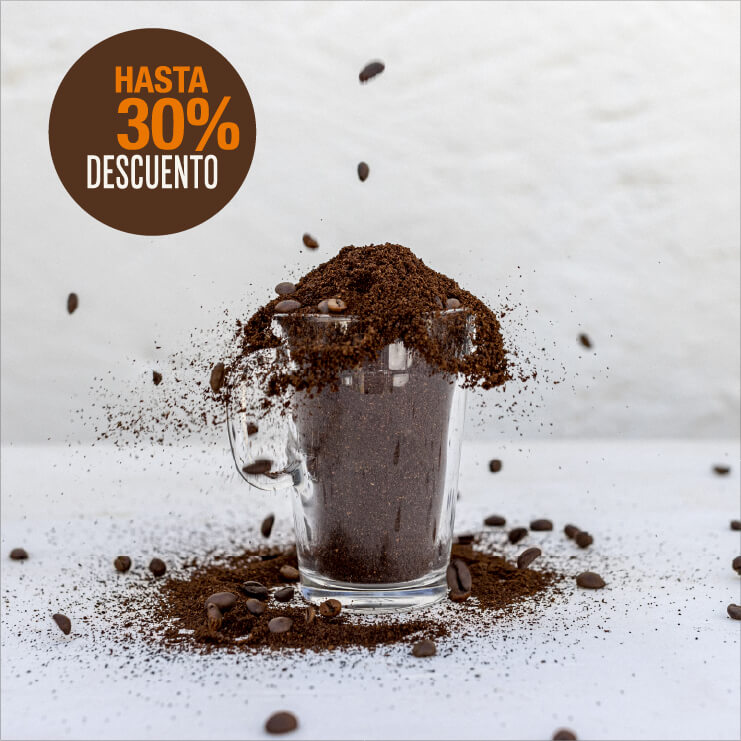 Cafés y tés: hasta un 30 %